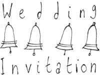 Wedding invitation with bells H3362