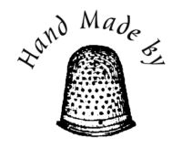 Hand made - sewing - thimble oxford font Q5756