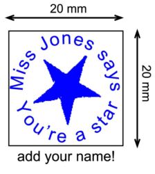 Small star hand stamp