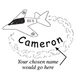 A name stamp with a plane - jet C5