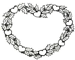 Heart and Holly border R3592