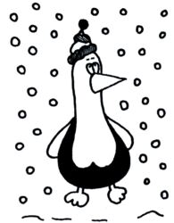Penguin under the snow R4824