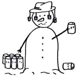 Drinking snowman R4825