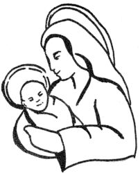 Mary and baby Jesus R5296