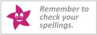 remember to check your spellings 63570