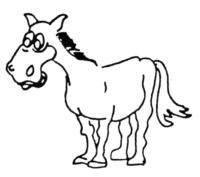 Cartoon horse A3610