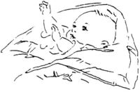 Baby in cot D2672