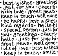 Best Wishes Word Block Q5711