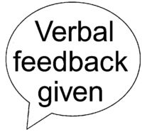 VERBAL FEEDBACK GIVEN TM160