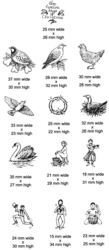 The Twelve Days of Christmas - Set of 13 stamps