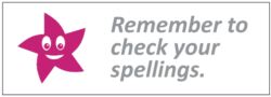 remember to check your spellings 63570