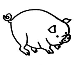 Cartoon pig A159