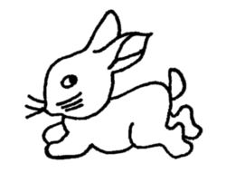 Cartoon rabbit A163