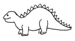 Cartoon dinosaur A251