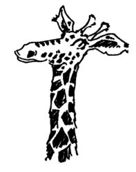 Giraffe head A3119