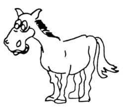 Cartoon horse A3610