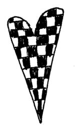 Checkered heart H3356