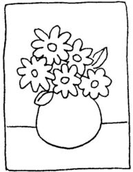 Flower and vase K3959