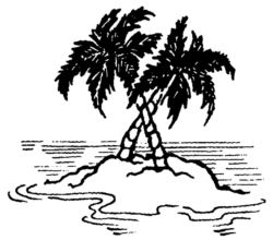 Desert Island - Palm trees L2848