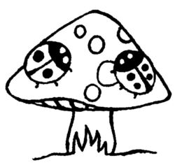 Mushroom with ladybirds L4641