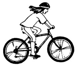 Woman on a bike M3222