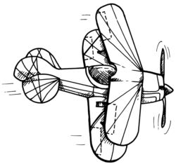 Bi-Plane - Plane - Aircraft M3241