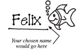 A name stamp with a fish C1