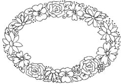 Oval Flower Border P1825