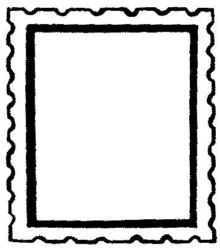 Empty stamp frame Q1215