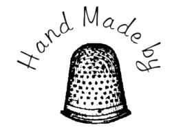 Hand Made - sewing - thimble - libby font Q5751