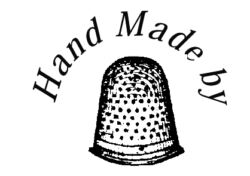 Hand Made - sewing - thimble times font Q5755
