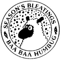 Christmas sheep BAA BAA humbug R3047