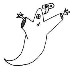 Ghost saying Boo R4801