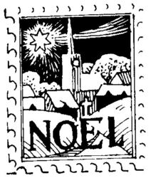 Christmas scene stamp R4807
