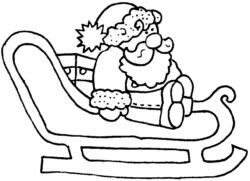 Santa in sleigh R5273