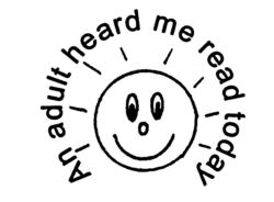 An adult heard me read today Smiley TM155