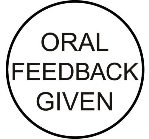 Oral Feedback Given